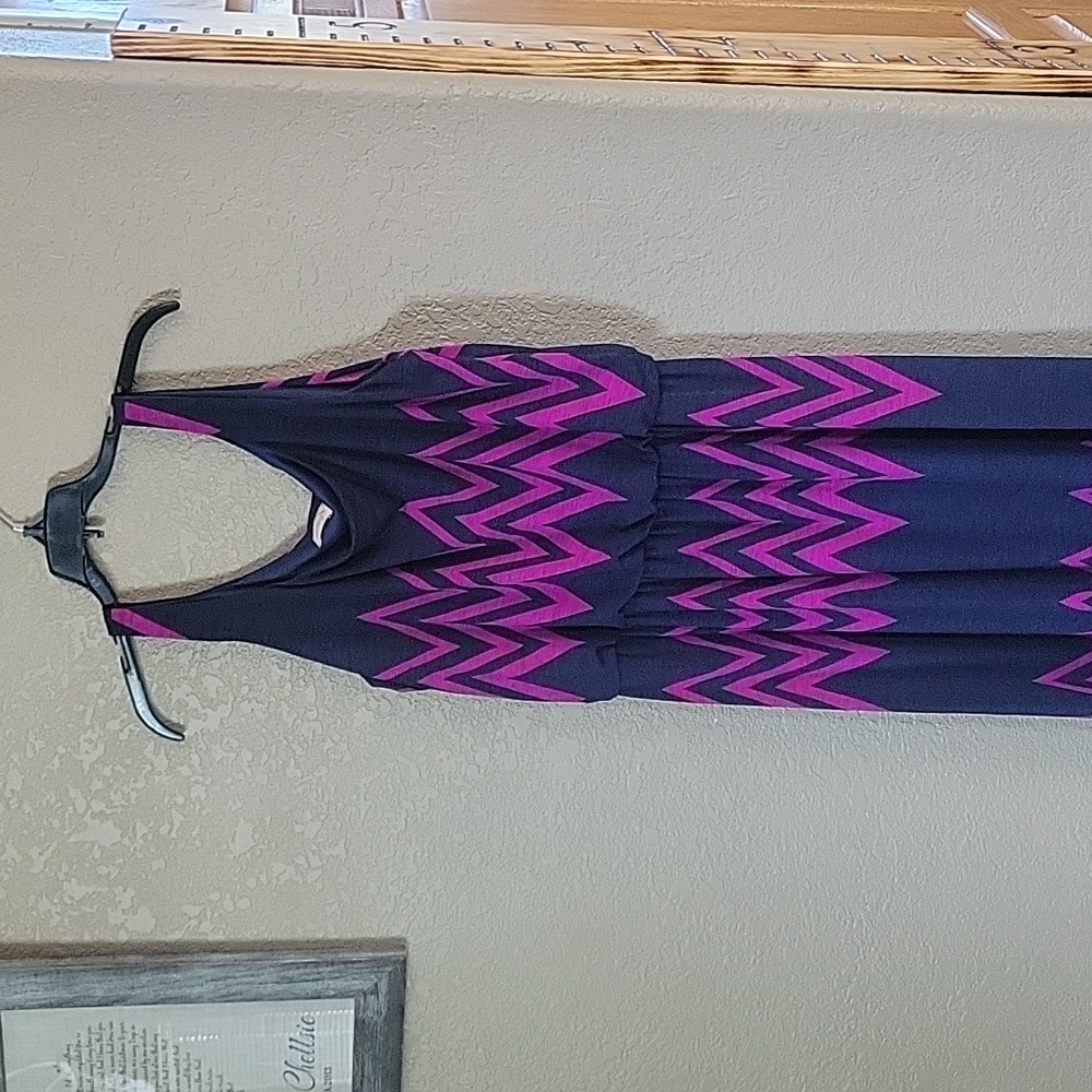 Navy and Purple Maxi dress